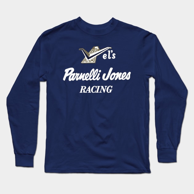 Retro Indy: Vel's Parnelli Jones Racing (dark colors) Long Sleeve T-Shirt by Sway Bar Designs